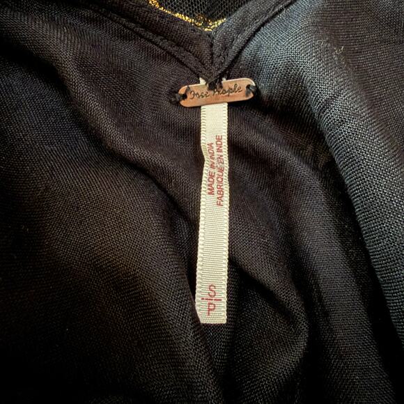 Free People Black Floral Mini Dress - Picture 7 of 9